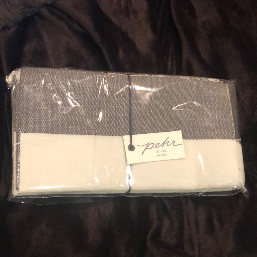 Pehr Chambray Fringe Napkins - New & sealed